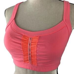 Athleta Freedom Sports Bra Criss Cross Back Rare Coral Pink 964640 Womens Sz Sm